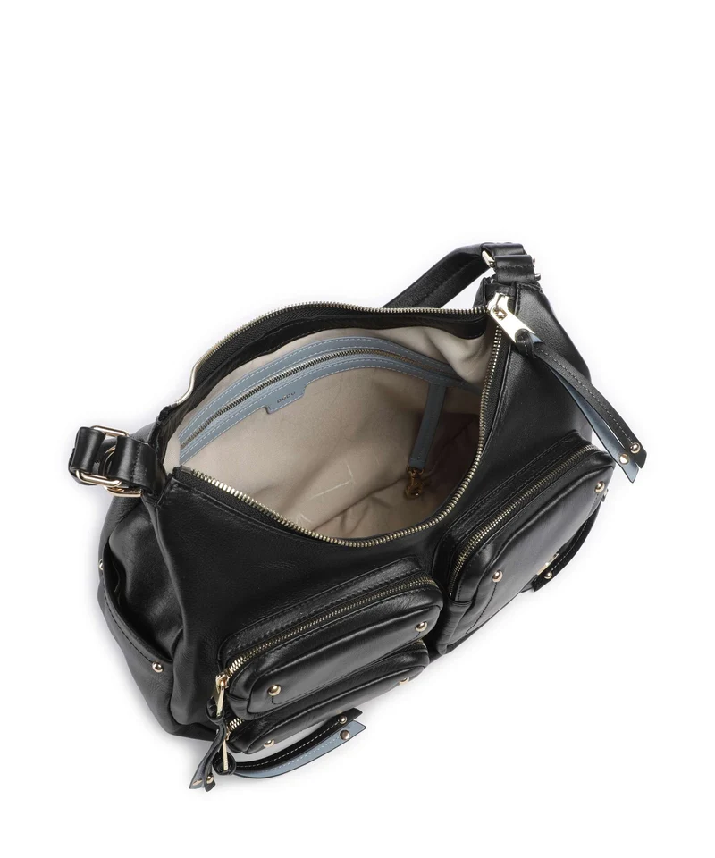 DuDu Bags Pocket City Bolso de hobo nero