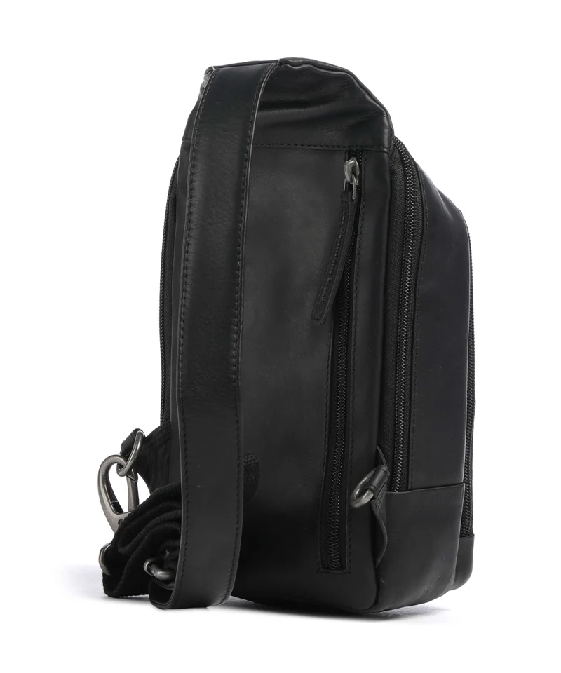 The Chesterfield Brand Wax Pull Up Cow Riga Mochila sling black
