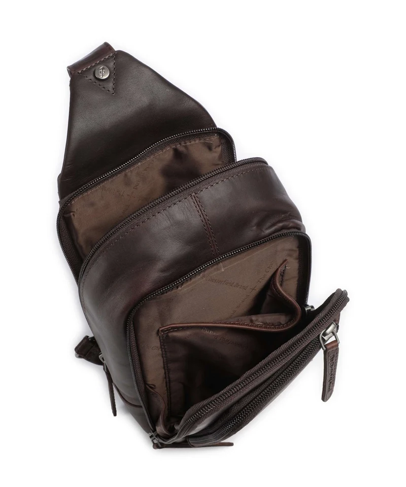 The Chesterfield Brand Wax Pull Up Cow Riga Mochila sling brown