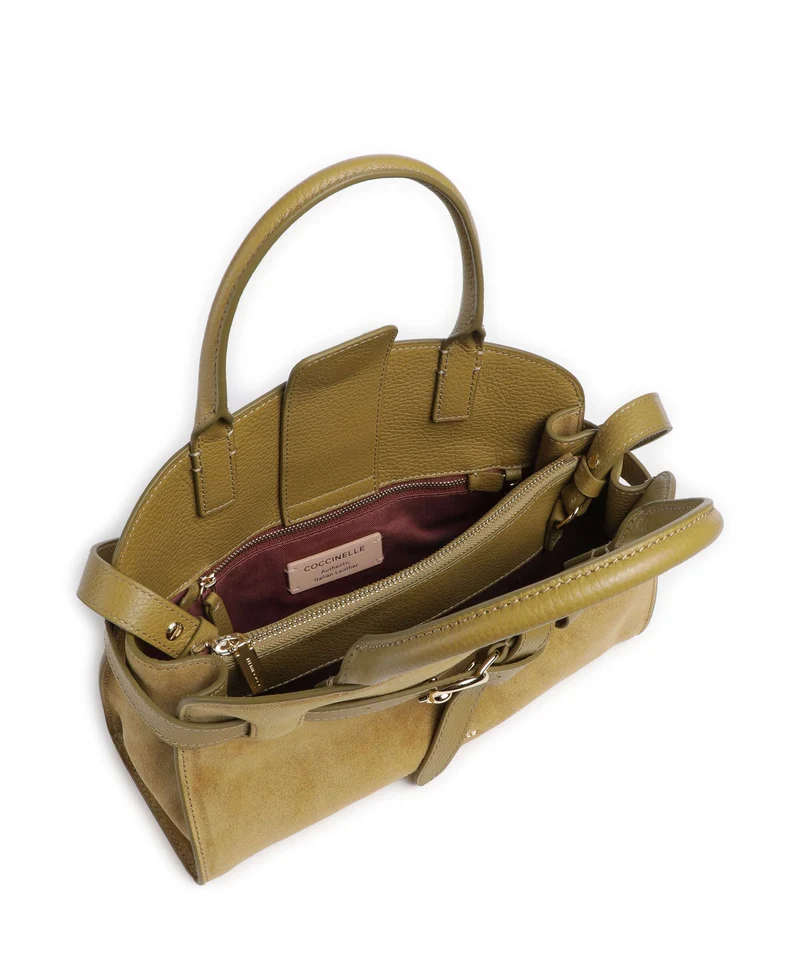 Coccinelle Sabine Suede Bolso de mano seagrass