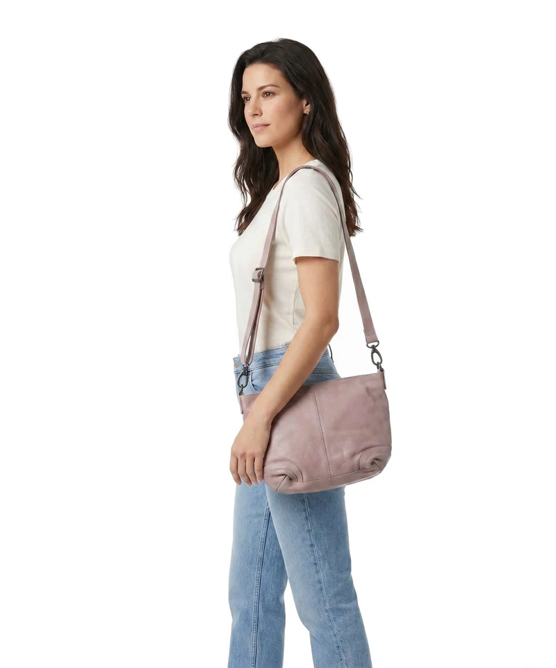 The Chesterfield Brand Washed Waxed Cow Lucy Bolso de hombro lavender lilac