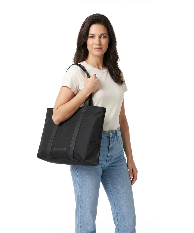 The Chesterfield Brand Nylon Wax Pull Up Otta Bolsa shopping black