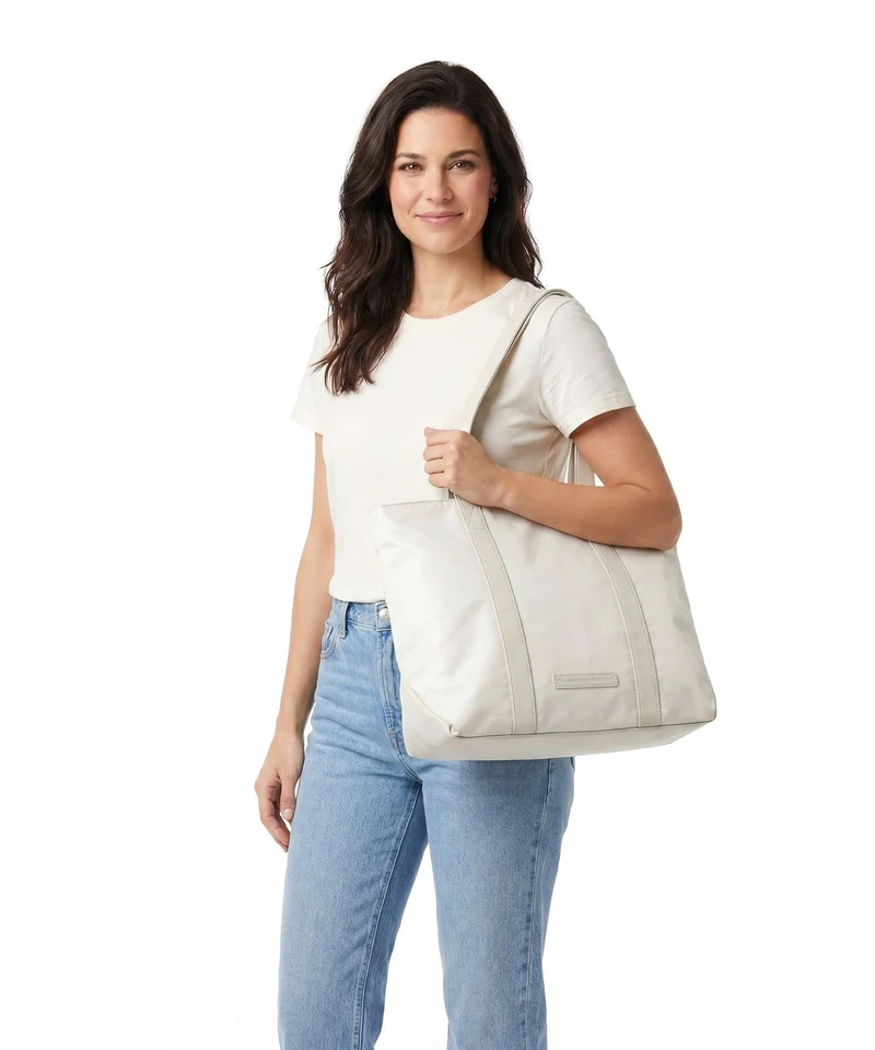 The Chesterfield Brand Nylon Wax Pull Up Otta Bolsa shopping off white