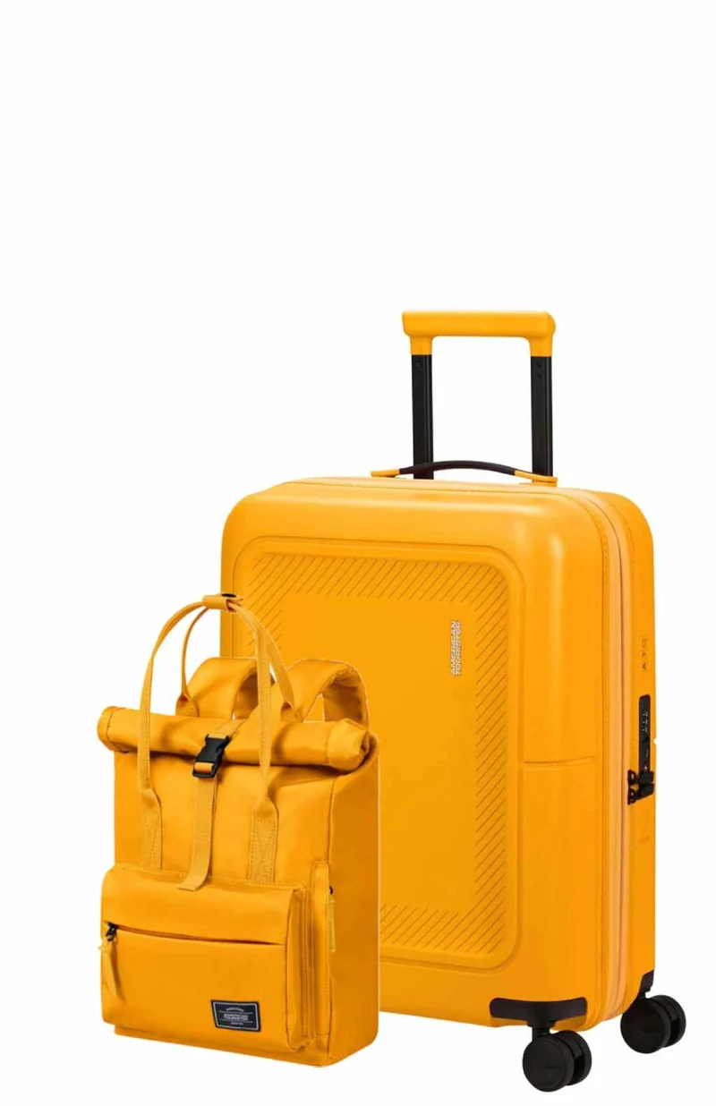 Pack Maleta de cabina Dashpop + Mochila Urban groove de American Tourister - Amarillo
