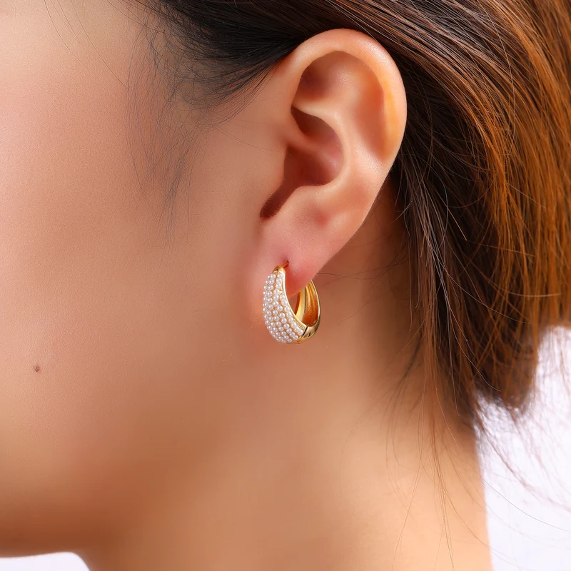 Day & Eve Pearly Drop Hoop