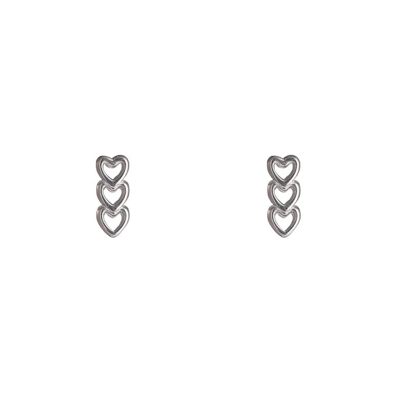 Day & Eve 3 Hearts Stud