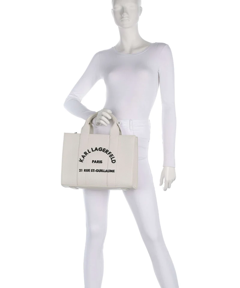 Karl Lagerfeld K/Rue St Guillaume Medium Bolso de mano off white
