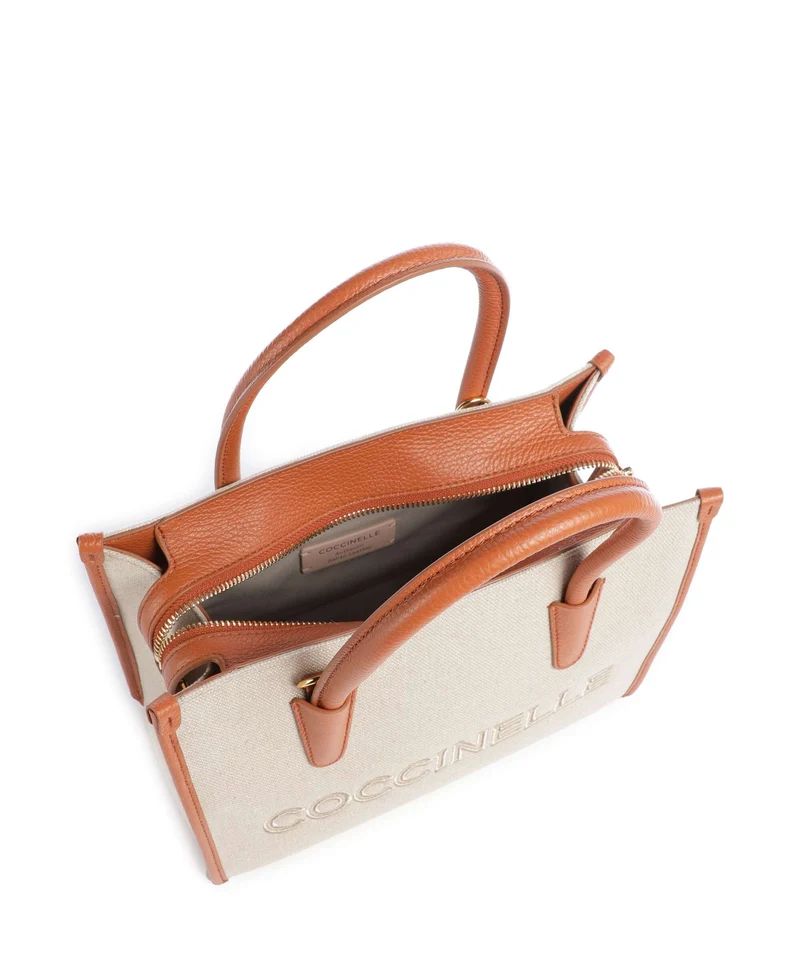 Coccinelle Myrtha Canvas Bolso de mano natural/crab
