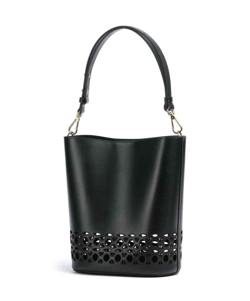 Coccinelle Nikla Monogram Sangallo Bucket bolso de mano noir