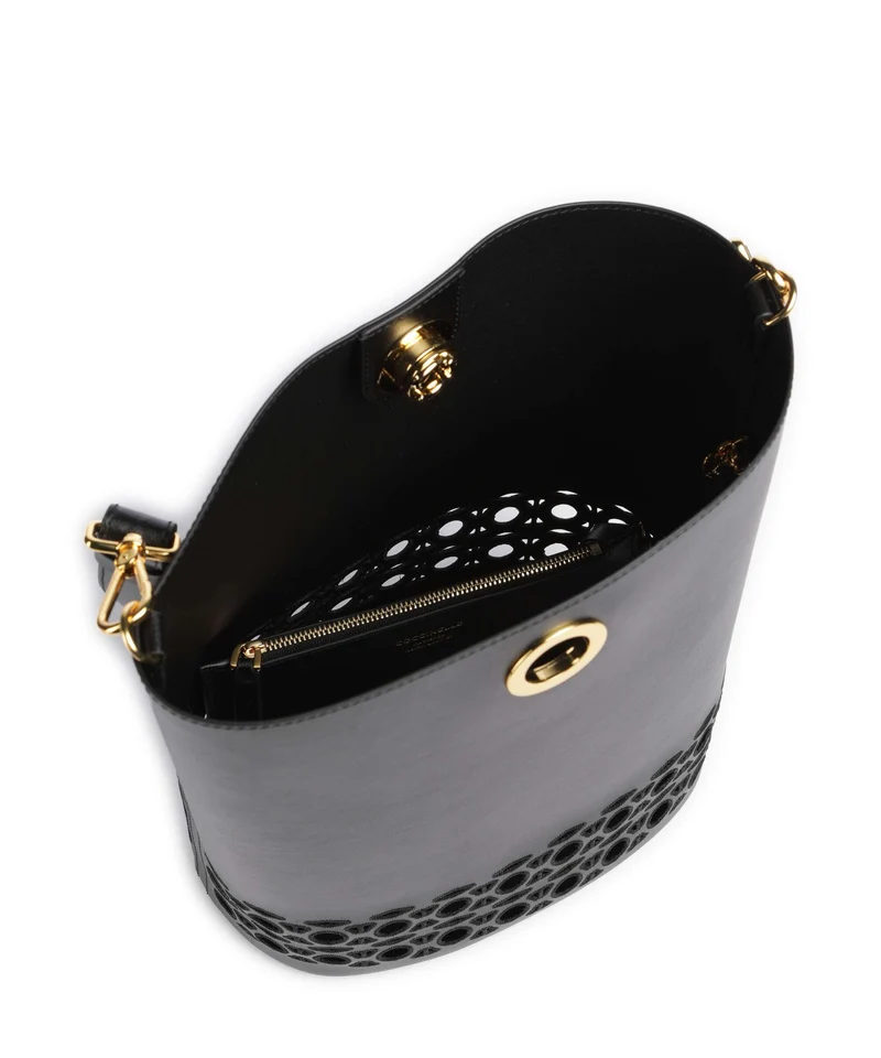 Coccinelle Nikla Monogram Sangallo Bucket bolso de mano noir