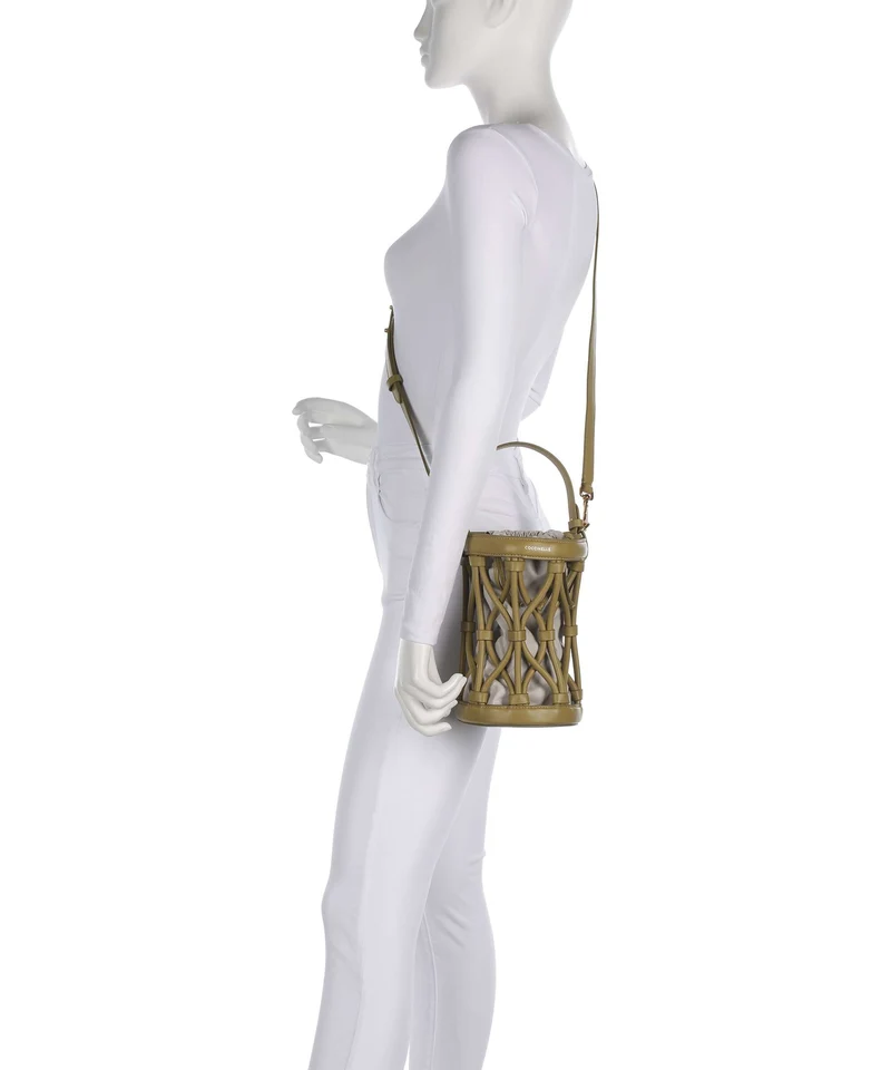 Coccinelle Koi Bucket bolso de mano seagrass