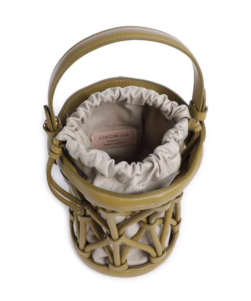 Coccinelle Koi Bucket bolso de mano seagrass