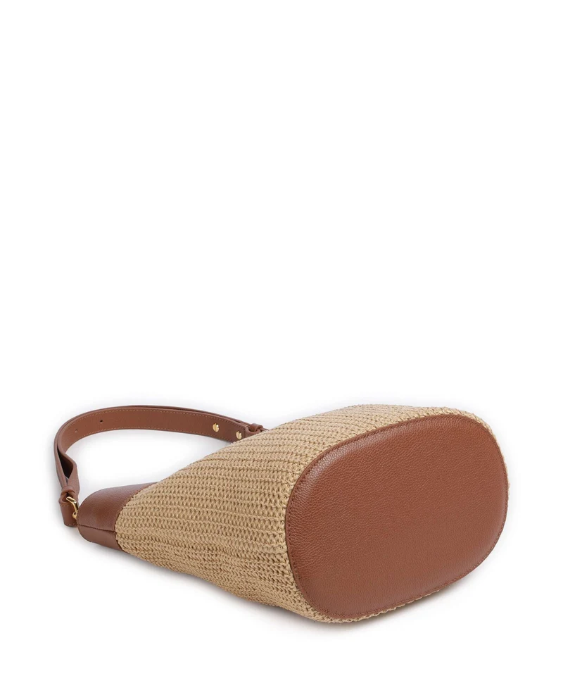 Coccinelle Nikla Bucket bolso de mano natural/cognac