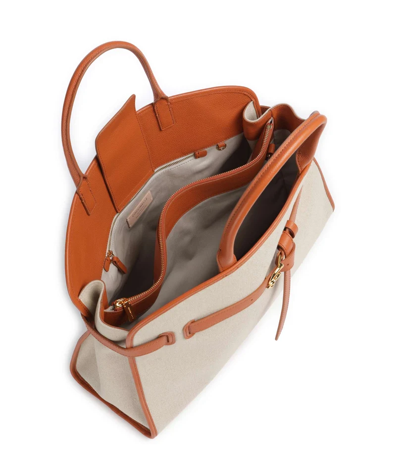 Coccinelle Sabine Canvas Bolso de mano natural/crab