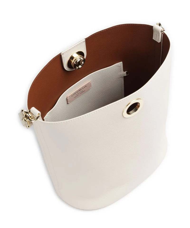 Coccinelle Nikla Bucket bolso de mano pearl/cognac
