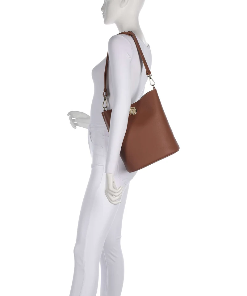 Coccinelle Nikla Bucket bolso de mano cognac/noir