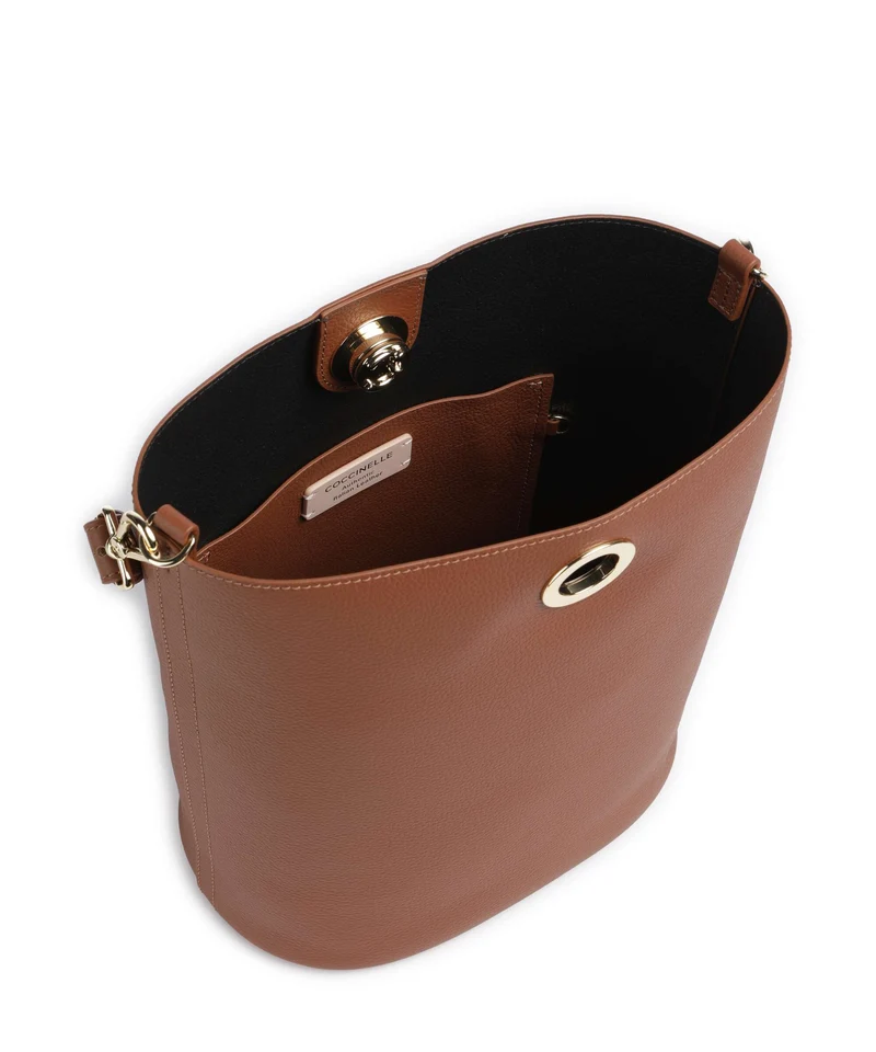 Coccinelle Nikla Bucket bolso de mano cognac/noir