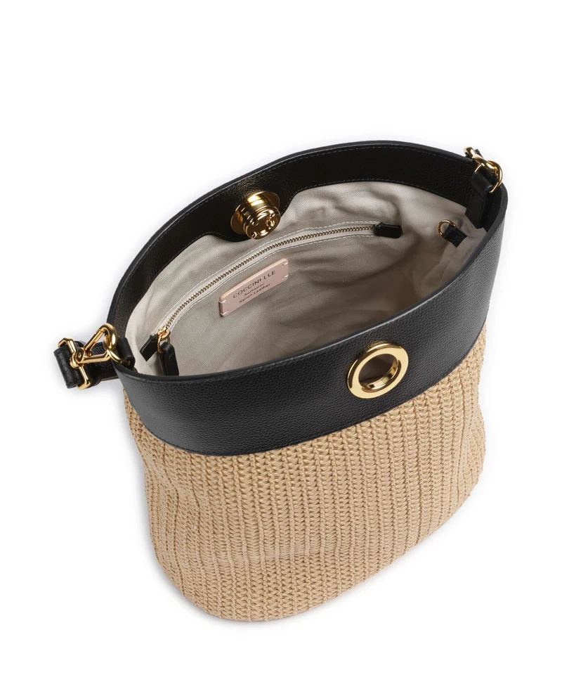 Coccinelle Nikla Bucket bolso de mano natural/noir