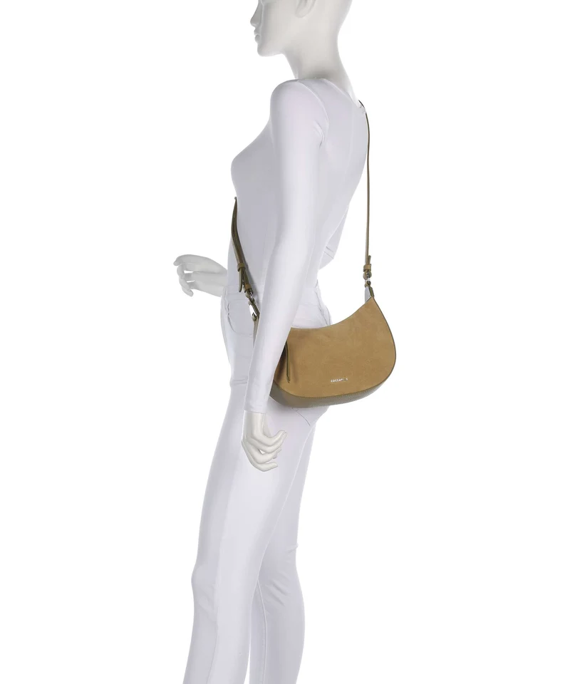 Coccinelle Fujiko Suede Bandolera seagrass