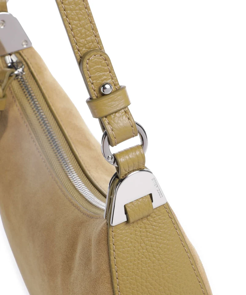 Coccinelle Fujiko Suede Bandolera seagrass