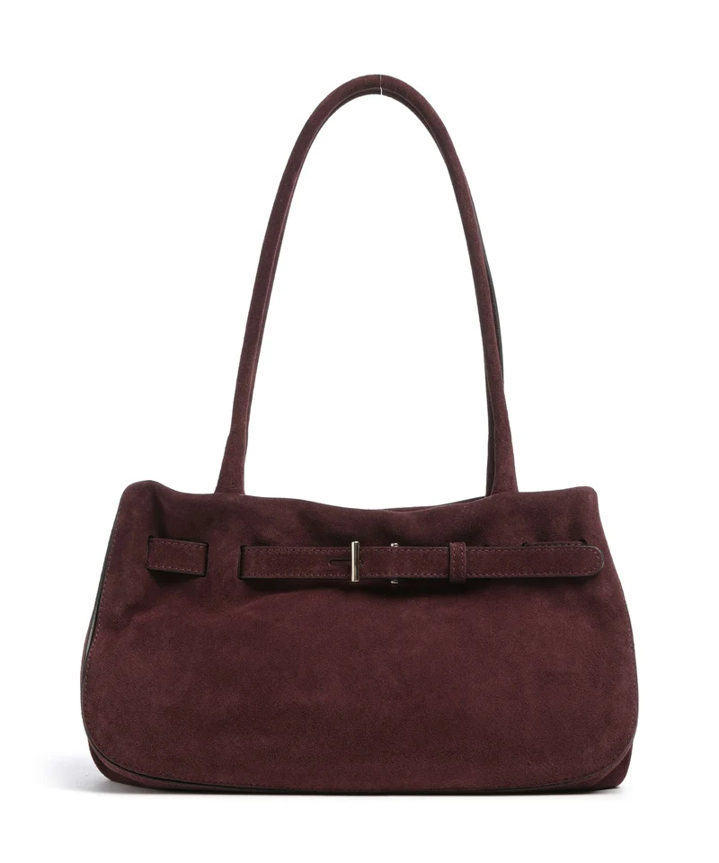 Abro Suede Jill Bolso de hombro burgundy
