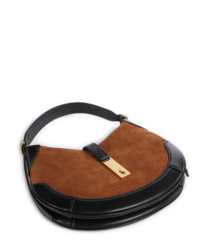 Polo Ralph Lauren ID Collection Small Bolso de hobo toffee/black