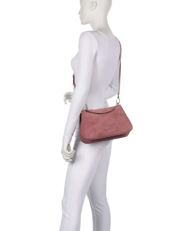 Coccinelle Tiggy Suede Bolso de hombro winter rose