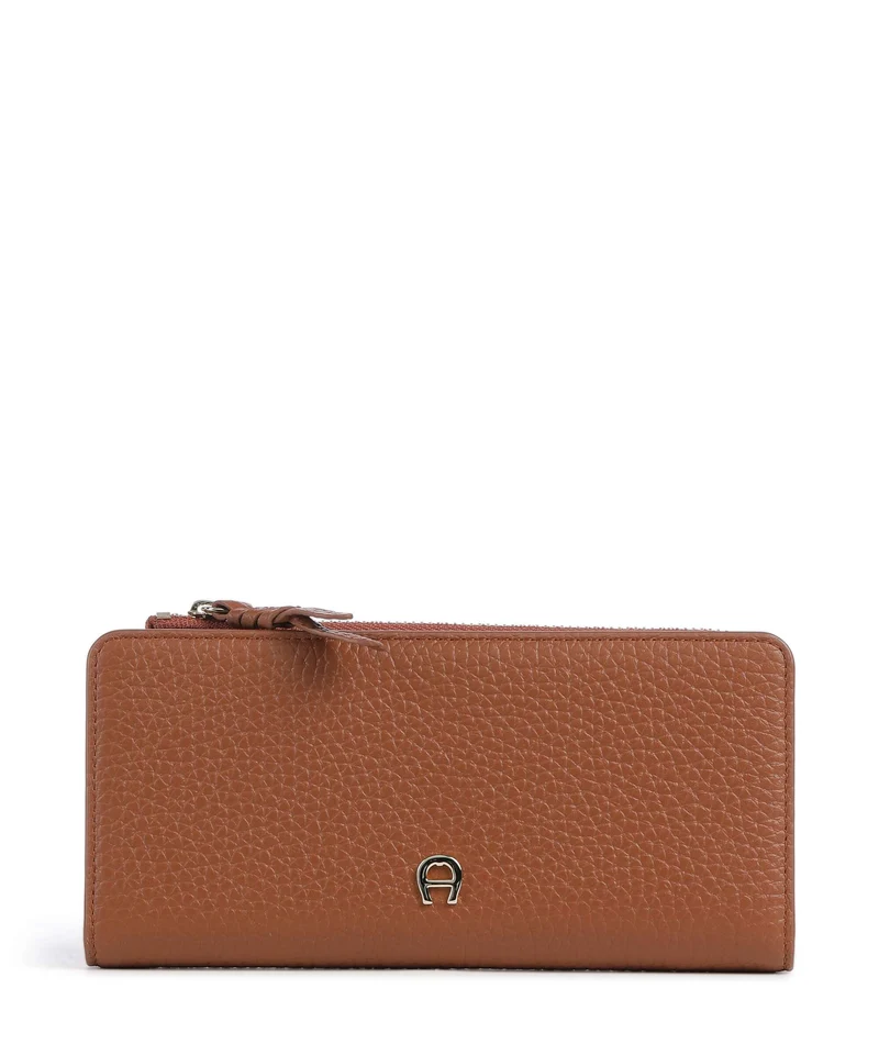 Aigner Carré Soft Monedero cognac brown