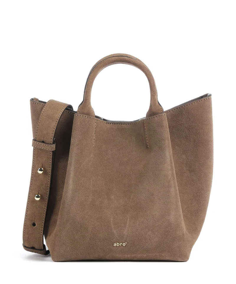 Abro Suede Essential Small Bolso de mano khaki
