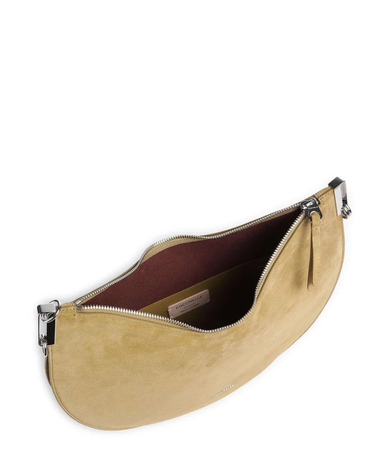 Coccinelle Sunup Suede Bolso de hombro seagrass