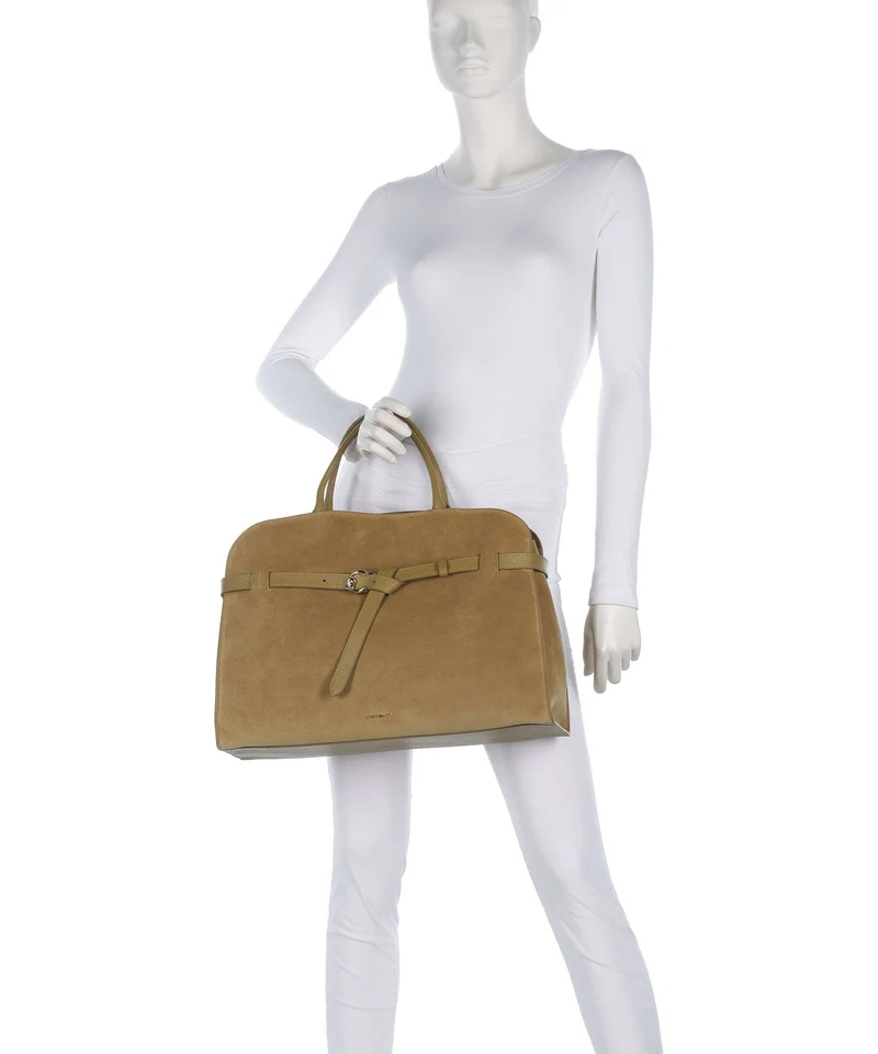 Coccinelle Sabine Suede Bolso de mano seagrass
