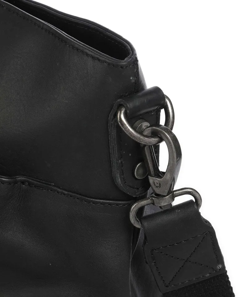 The Chesterfield Brand Wax Pull Up Cow Mark Bolsa de fin de semana black