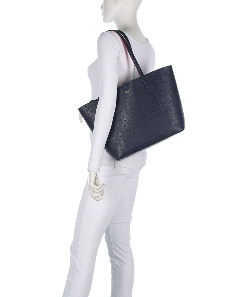 Lauren Ralph Lauren Medium Bolsa shopping refined navy/dusk orange