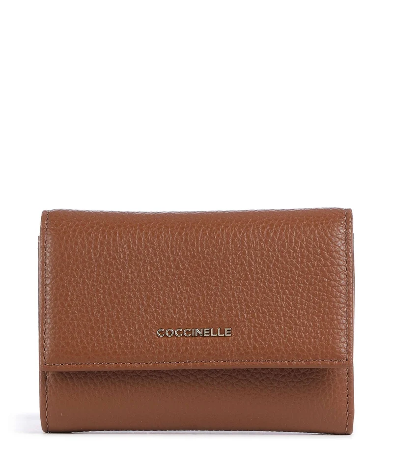 Coccinelle Metallic Soft Monedero cognac