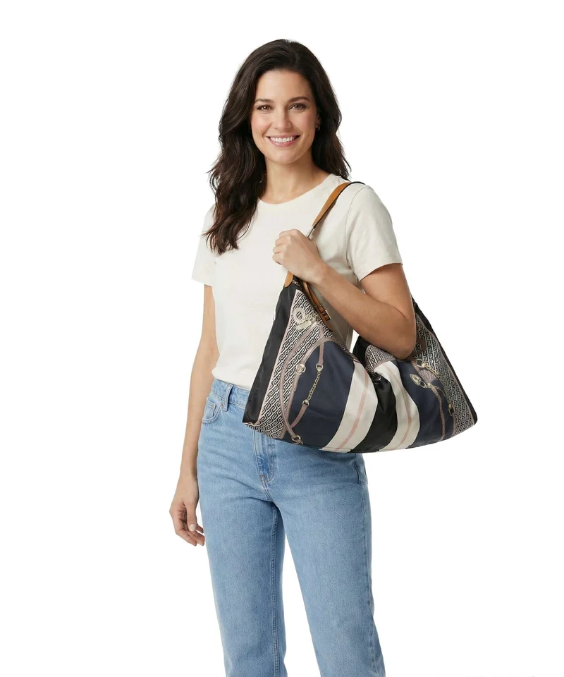 Liu Jo Foulard Bolso de hobo st metall nero