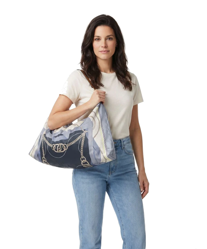 Liu Jo Foulard Bolso de hobo st metall/light denim