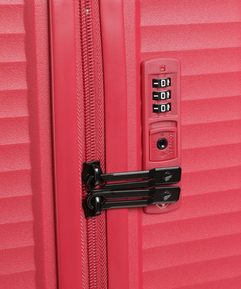 Travelite Air Stripe Slim Juego de maletas (4 ruedas) red