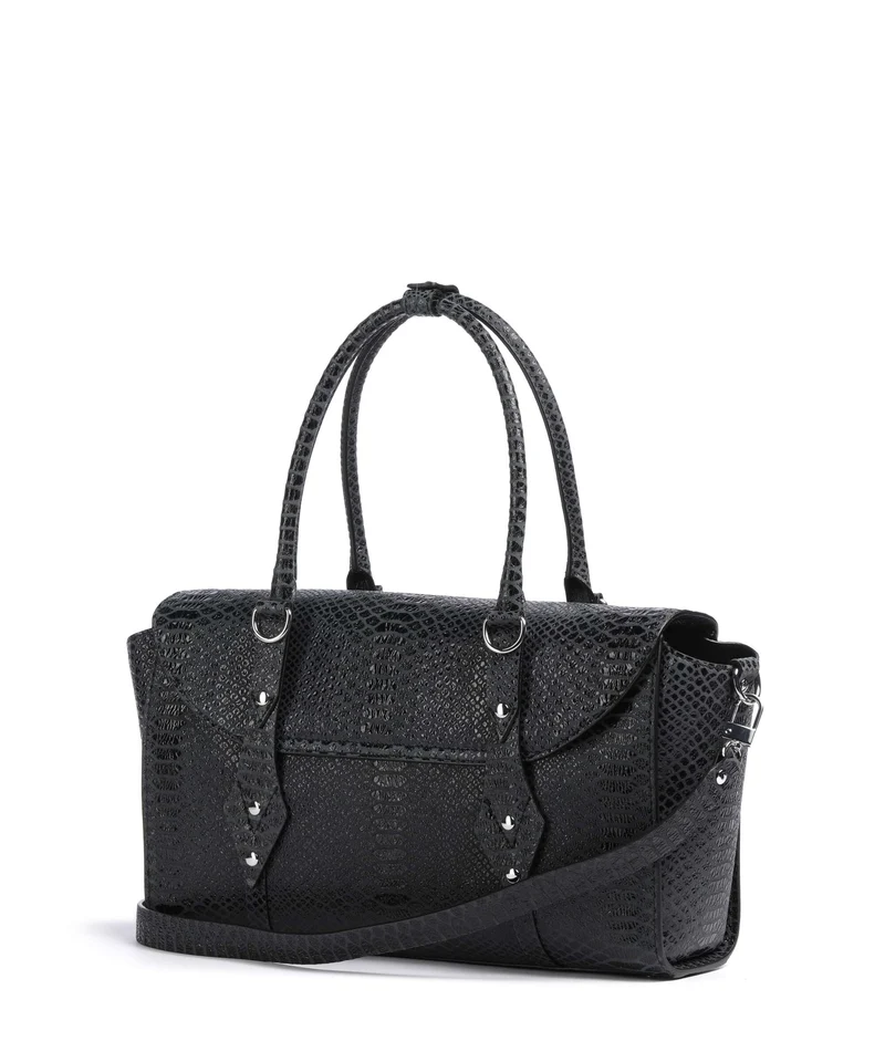 Vivienne Westwood Bettina Snake Effect Medium Bolso de mano dark grey