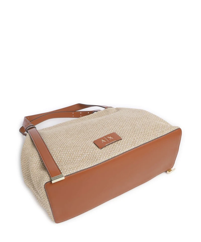 Armani Exchange Alice M Bolso de hobo natural/saline clay