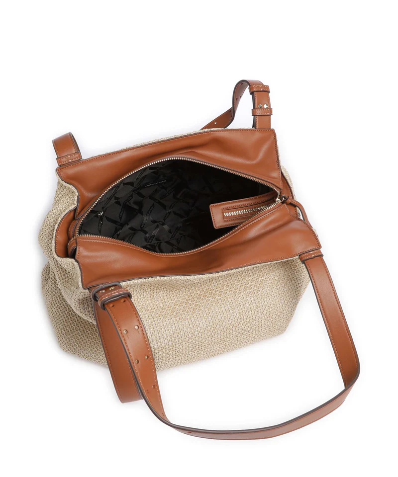 Armani Exchange Alice M Bolso de hobo natural/saline clay