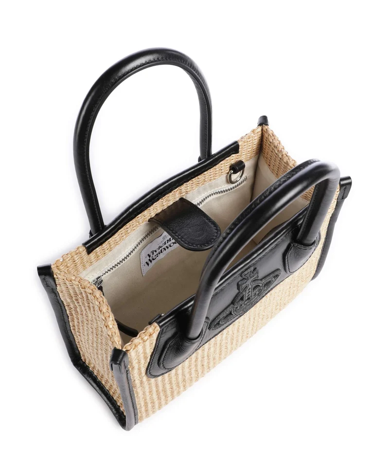 Vivienne Westwood Troy Small Bolso de mano natural