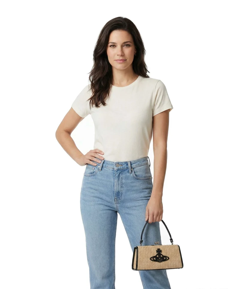 Vivienne Westwood Doll Frame XL Bolso de mano natural