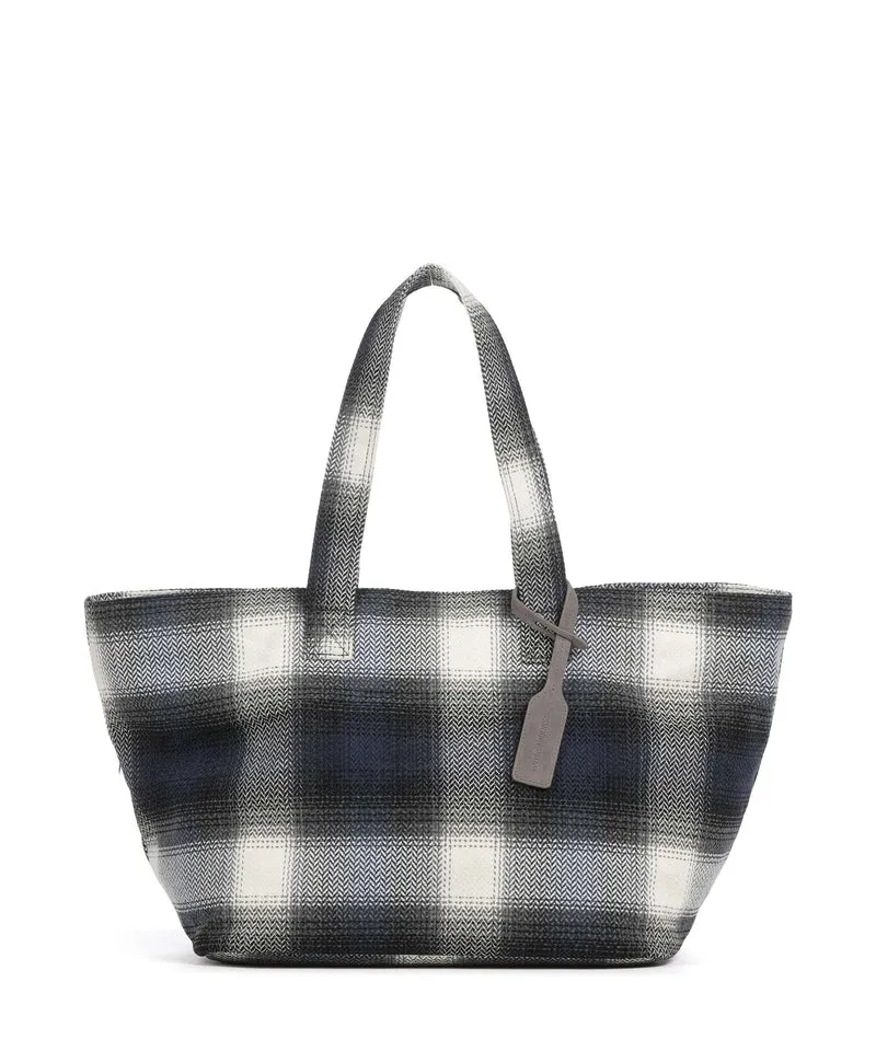 Les Visionnaires Alba Check Essential Bolsa shopping check navy