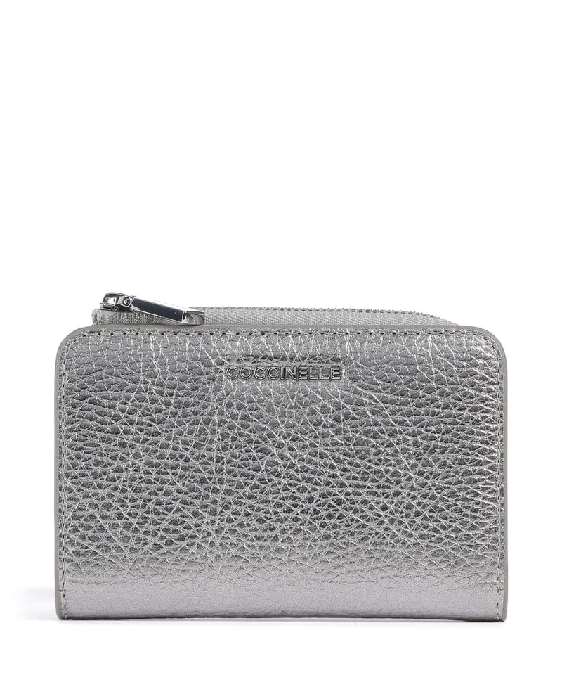 Coccinelle Metallic Soft Monedero steel