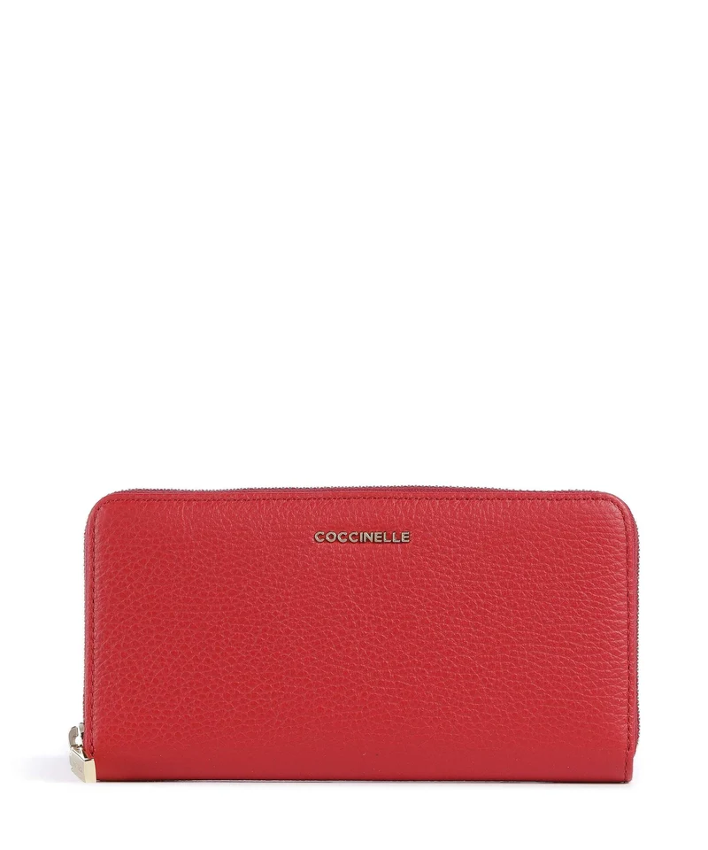 Coccinelle Metallic Soft Monedero scarlet