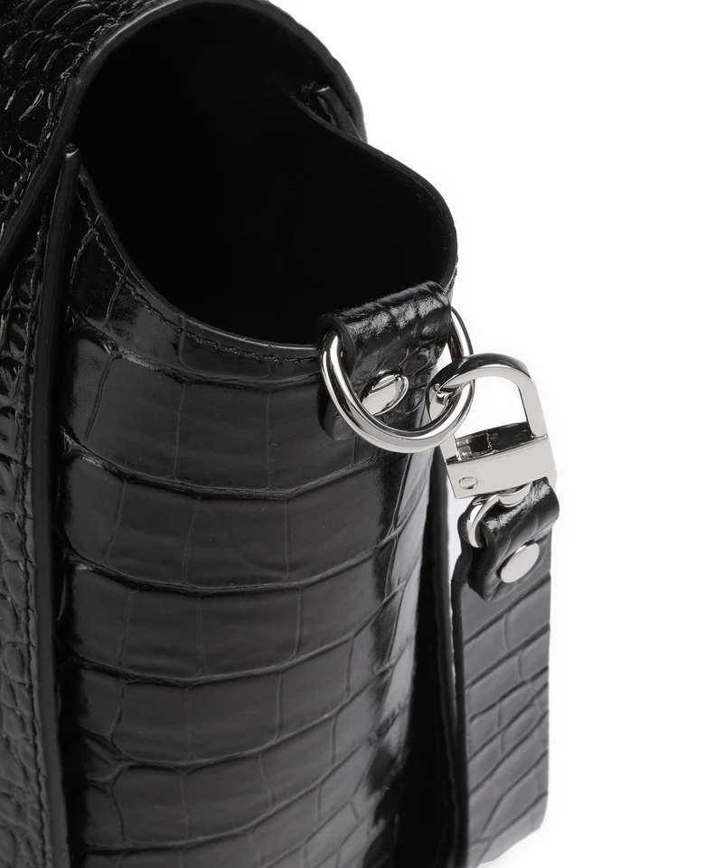 Vivienne Westwood Bettina Embossed Croc Medium Bolsa shopping black