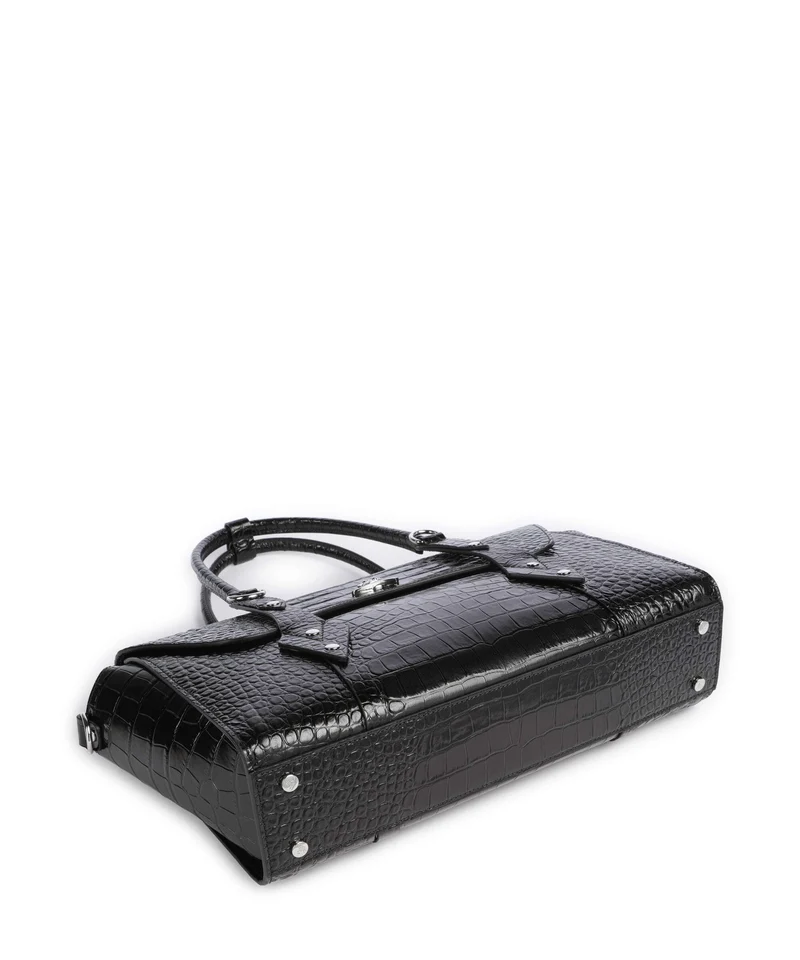 Vivienne Westwood Bettina Embossed Croc Medium Bolsa shopping black