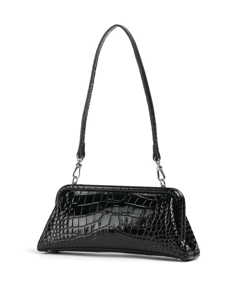 Vivienne Westwood Jane Frame Embossed Croc Bolso de hombro black