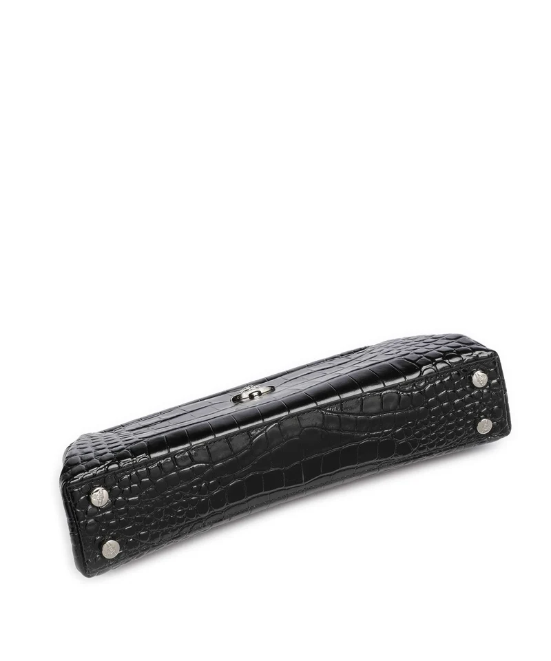 Vivienne Westwood Jane Frame Embossed Croc Bolso de hombro black