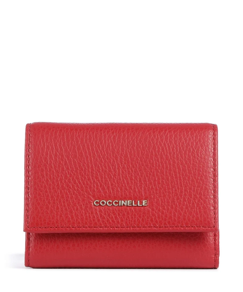 Coccinelle Metallic Soft Monedero scarlet